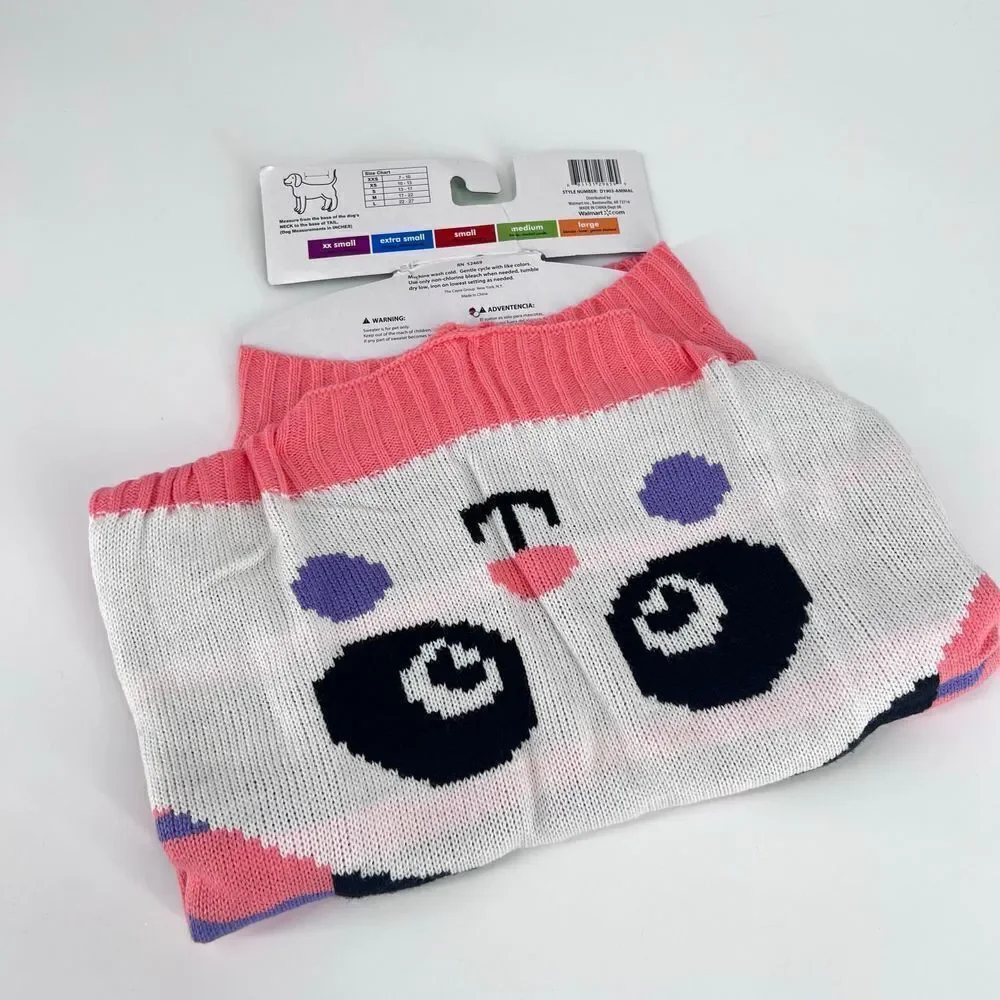 NWT adorable panda‎ dog sweater medium beagle standard poodle